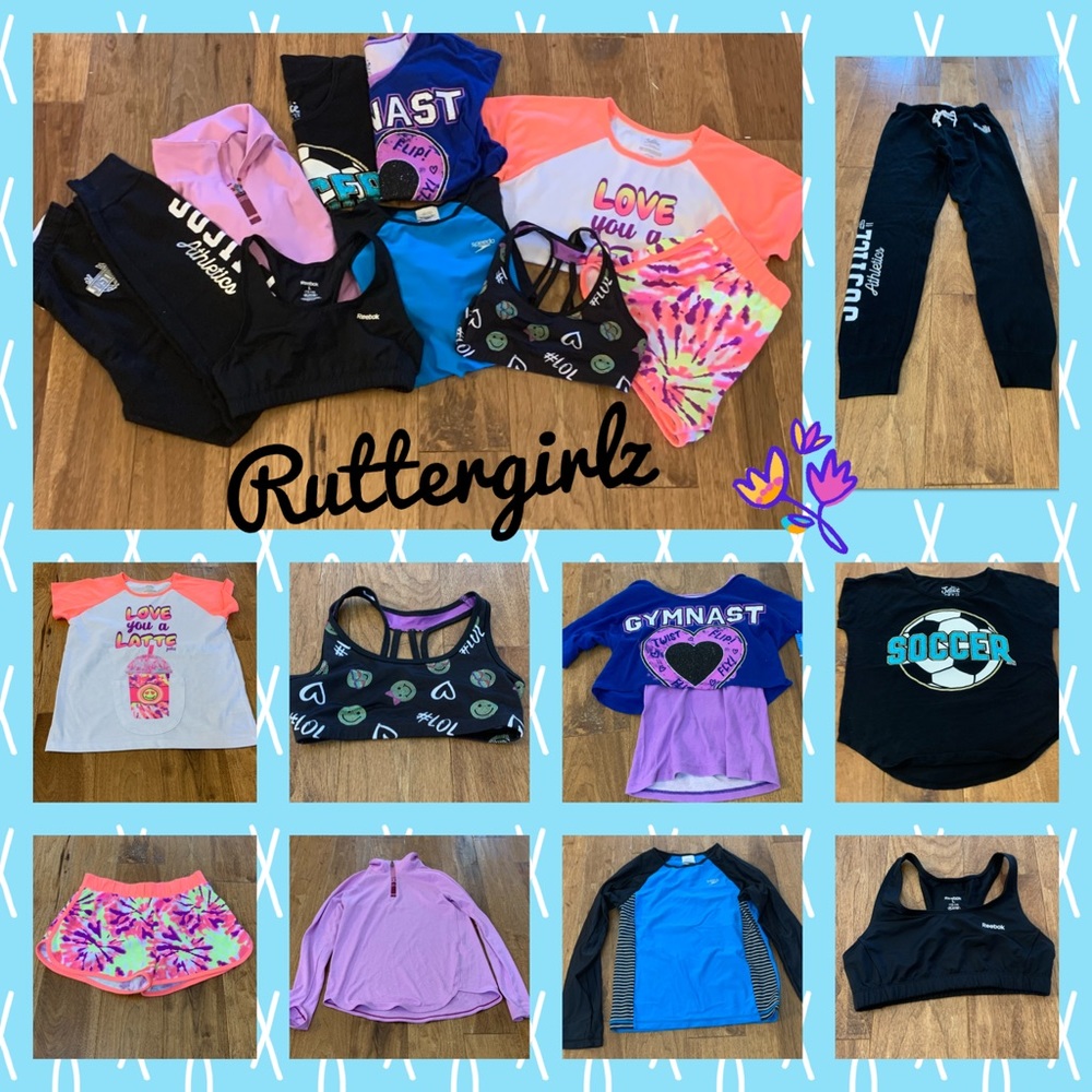 Girls Bundle of 8 Active Wear - M/L